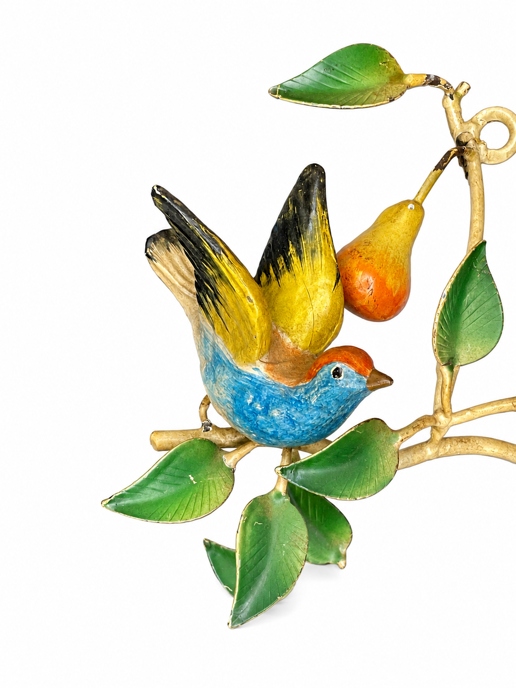 Pair of Italian Tole Bird Wall Sconces, c. 1940