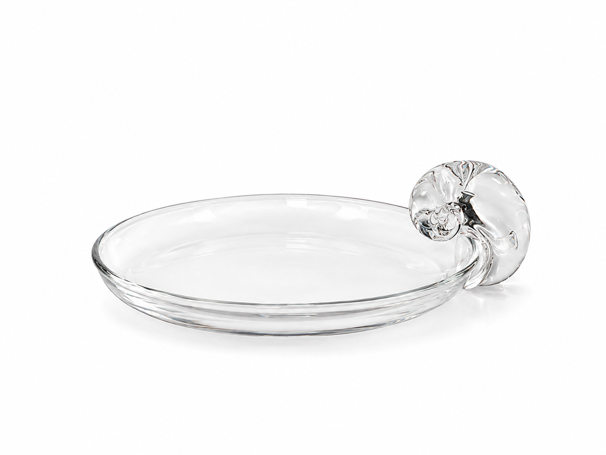 Steuben Crystal Nautilus Shell Dish