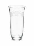 Harrach Glass Shell-Etched Vase