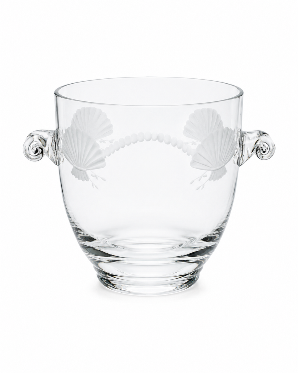 Harrach Glass Champagne Chiller with Shell Etching