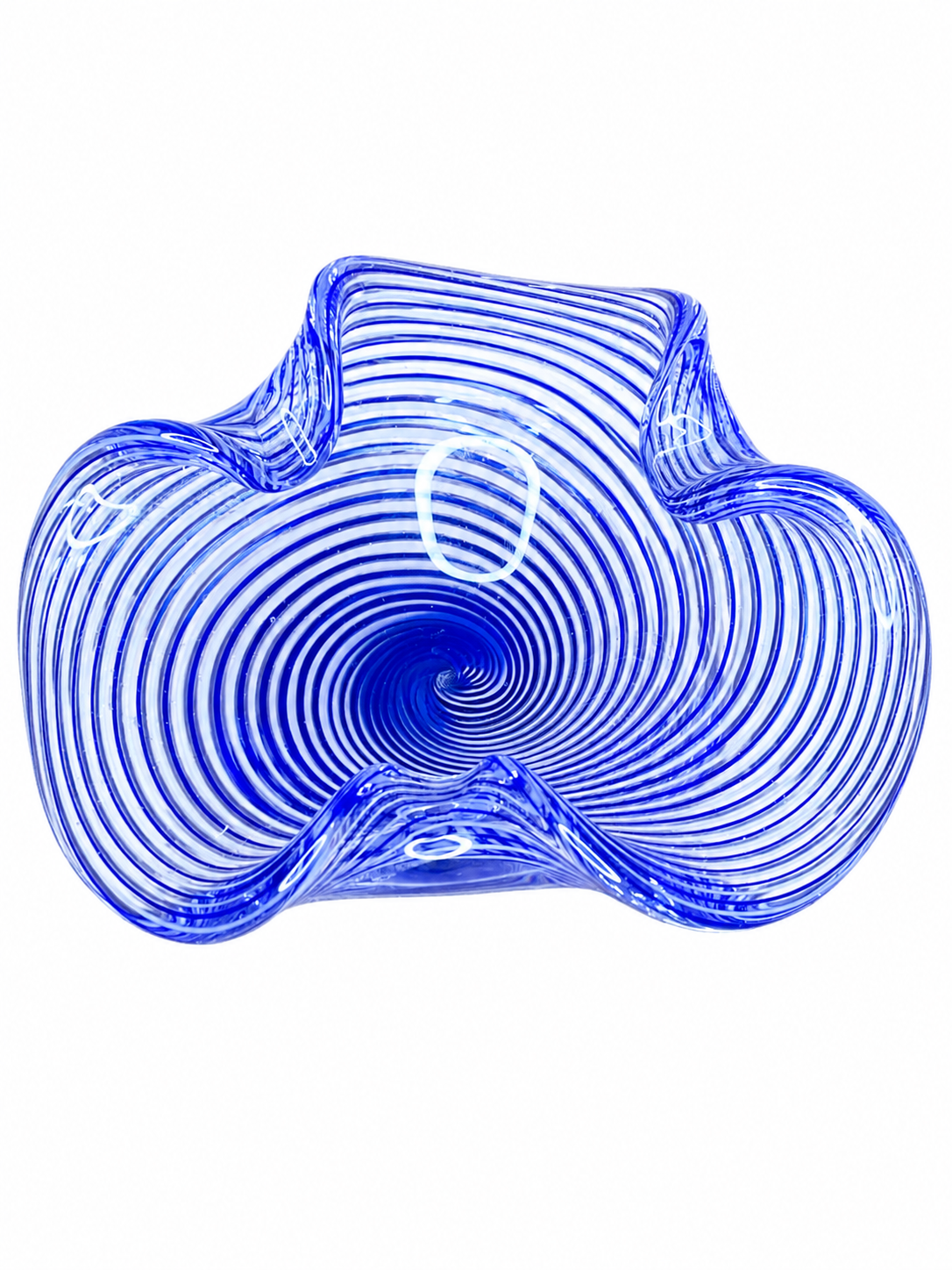 Turkish Cobalt Blue Handblown Glass Bowl