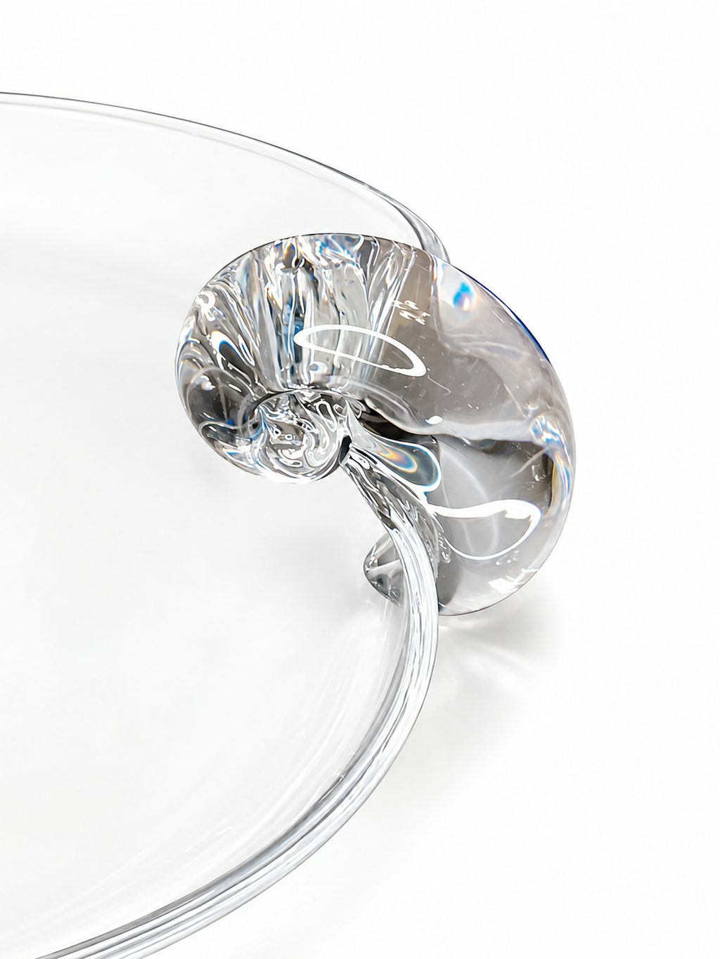 Steuben Crystal Nautilus Shell Dish
