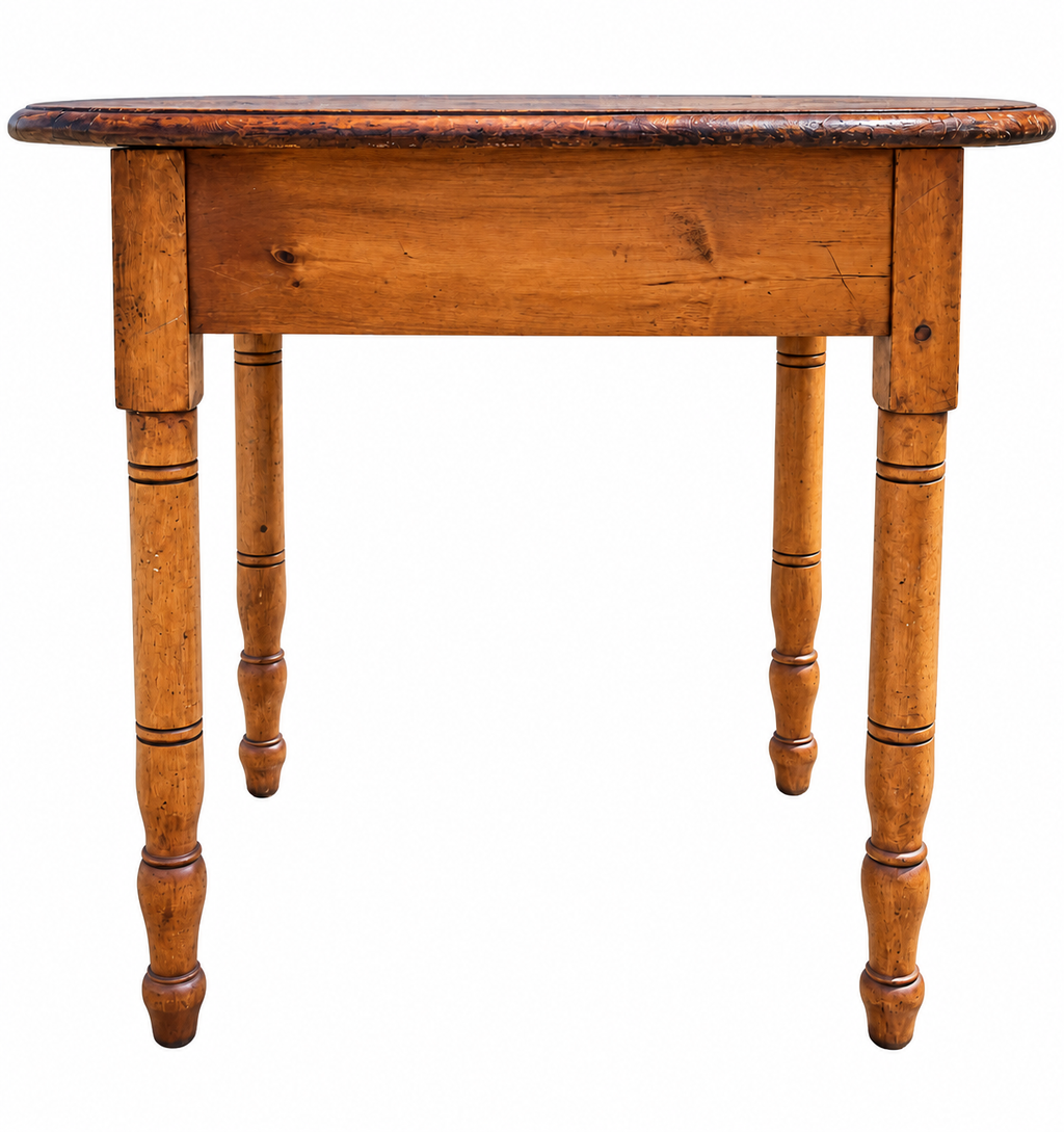 Antique Round Pine Table