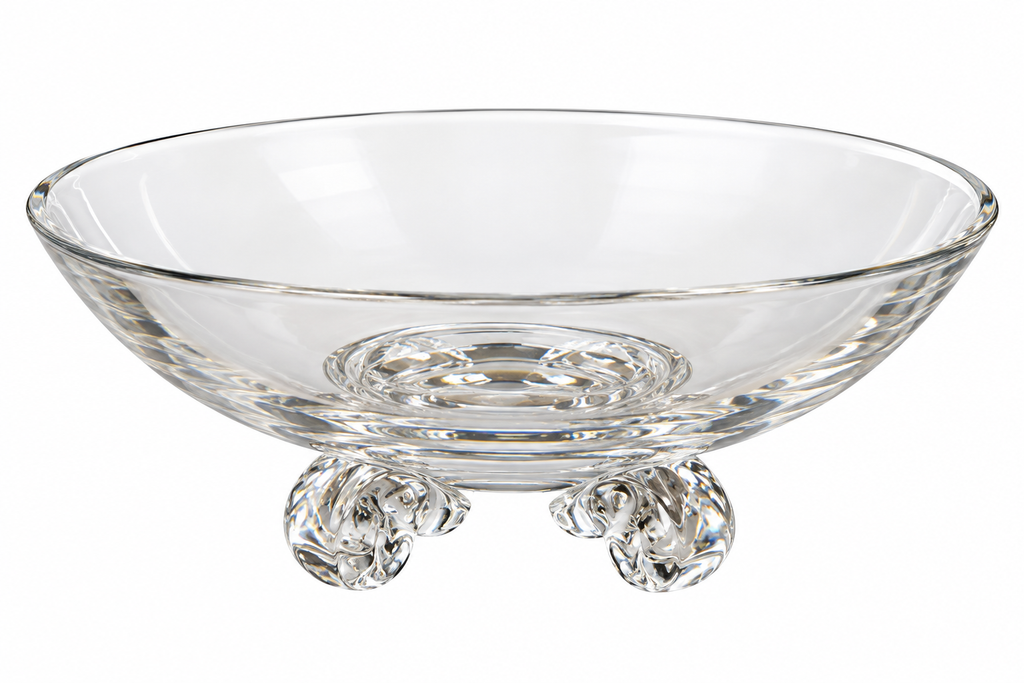Steuben Crystal Scroll Base Bowl