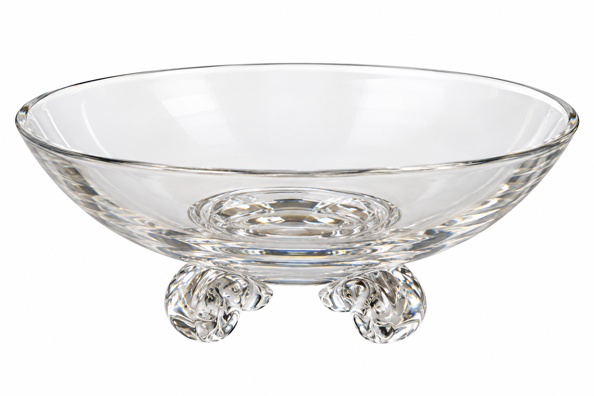Steuben Crystal Scroll Base Bowl