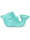 Mid-Century Turquoise Koi Fish Planter