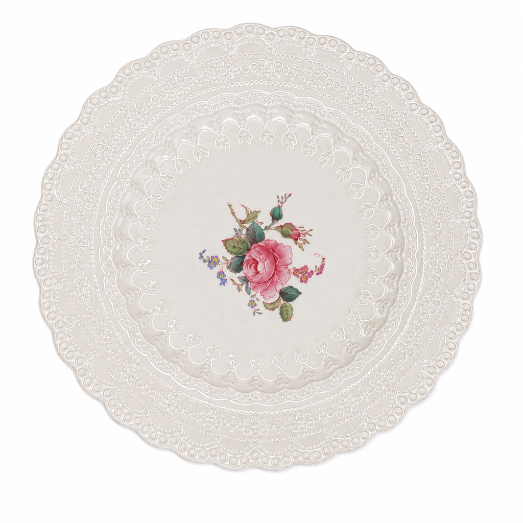 Spode Copeland “Billingsley Rose” Salad Plates — Set of 8, c. 1929