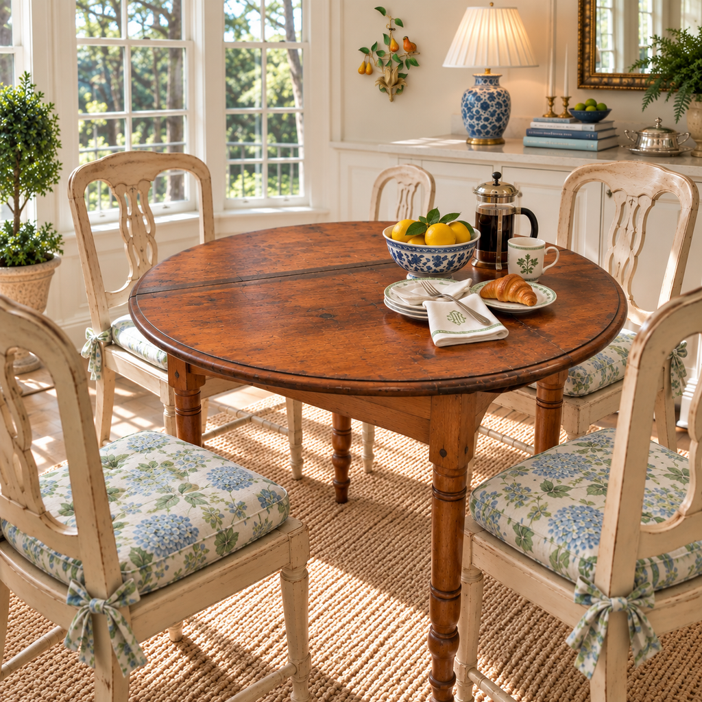 Antique Round Pine Table