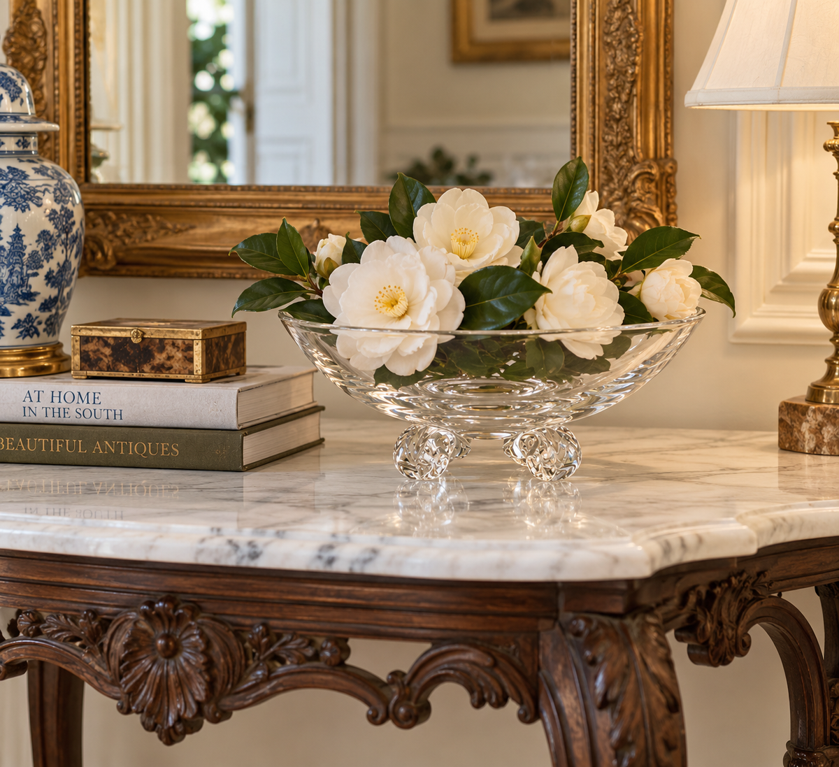 Steuben Crystal Scroll Base Bowl